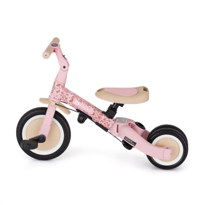 Tricicleta, Petite&Mars, Turbo, Editie limitata, 5 in 1, Multifunctionala, Vehicul de impins, Bicicleta cu/fara pedale, Cu maner de ghidaj, Detasabil, Roti din cauciuc, Pana la 25 kg, 1.5-5 ani, Rosy  [10]
