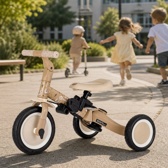 Tricicleta, Petite&Mars, Turbo, Editie limitata, 5 in 1, Multifunctionala, Vehicul de impins, Bicicleta cu/fara pedale, Cu maner de ghidaj, Detasabil, Roti din cauciuc, Pana la 25 kg, 1.5-5 ani, Llama [14]