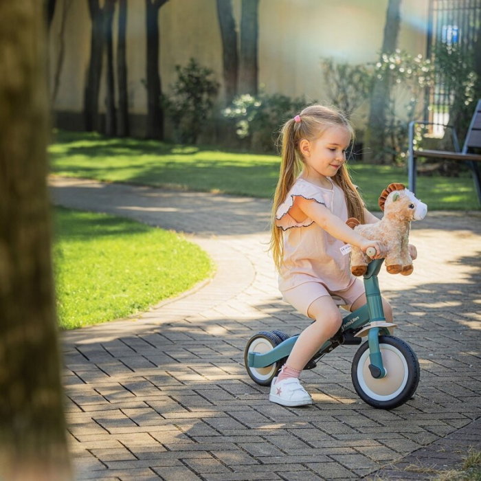 Tricicleta, Petite&Mars, Turbo, Editie limitata, 5 in 1, Multifunctionala, Vehicul de impins, Bicicleta cu/fara pedale, Cu maner de ghidaj, Detasabil, Roti din cauciuc, Pana la 25 kg, 1.5-5 ani, Rosy  [25]