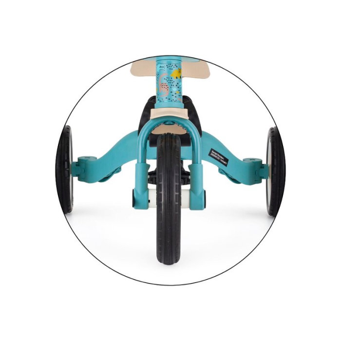 Tricicleta, Petite&Mars, Turbo, Editie limitata, 5 in 1, Multifunctionala, Vehicul de impins, Bicicleta cu/fara pedale, Cu maner de ghidaj, Detasabil, Roti din cauciuc, Pana la 25 kg, 1.5-5 ani, Dino [16]