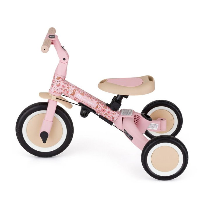 Tricicleta, Petite&Mars, Turbo, Editie limitata, 5 in 1, Multifunctionala, Vehicul de impins, Bicicleta cu/fara pedale, Cu maner de ghidaj, Detasabil, Roti din cauciuc, Pana la 25 kg, 1.5-5 ani, Rosy  [7]