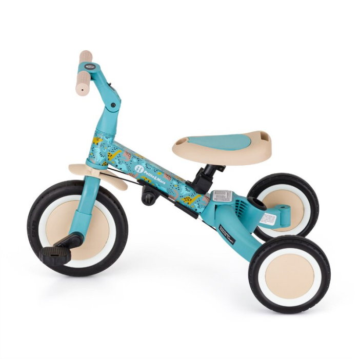 Tricicleta, Petite&Mars, Turbo, Editie limitata, 5 in 1, Multifunctionala, Vehicul de impins, Bicicleta cu/fara pedale, Cu maner de ghidaj, Detasabil, Roti din cauciuc, Pana la 25 kg, 1.5-5 ani, Dino [7]