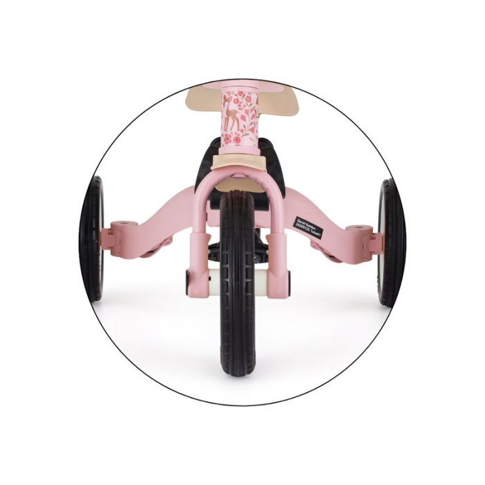 Tricicleta, Petite&Mars, Turbo, Editie limitata, 5 in 1, Multifunctionala, Vehicul de impins, Bicicleta cu/fara pedale, Cu maner de ghidaj, Detasabil, Roti din cauciuc, Pana la 25 kg, 1.5-5 ani, Rosy  [16]