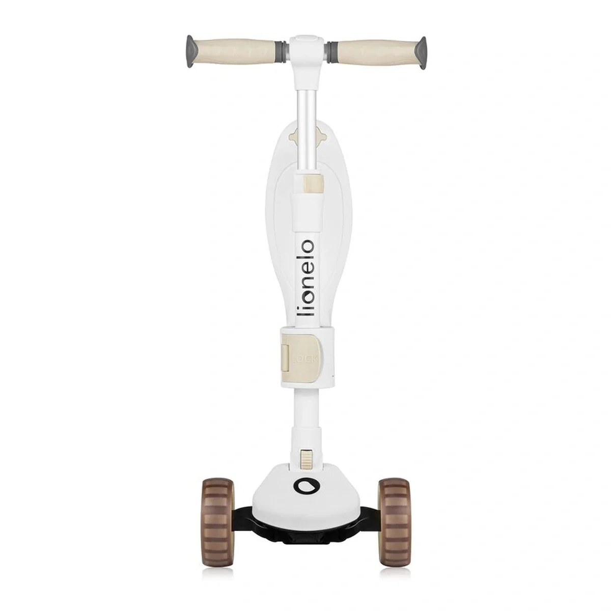 Trotineta, Lionelo, Franky, Pliabila, Pana la 50 kg, Sezut detasabil, Roti cu LED, 12 luni+, Beige [9]