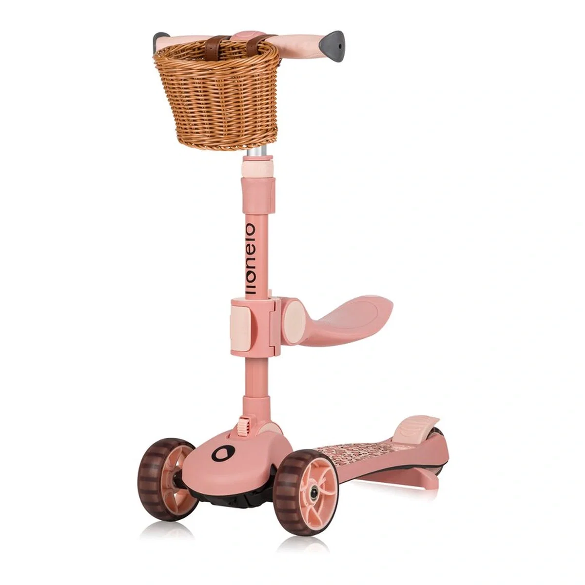 Trotineta, Lionelo, Franky, Pliabila, Pana la 50 kg, Sezut detasabil, Roti cu LED, 12 luni+, Pink Rose [1]
