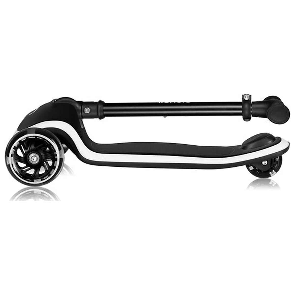 Trotineta pentru copii, Lionelo, Mey, Ultrapliabila, Cu lumini si cosulet, Maner ajustabil pe inaltime, 3 ani+, Pana la 50 Kg, Ultra usor, 2.8 kg, Certificata Intertek, Negru [3]