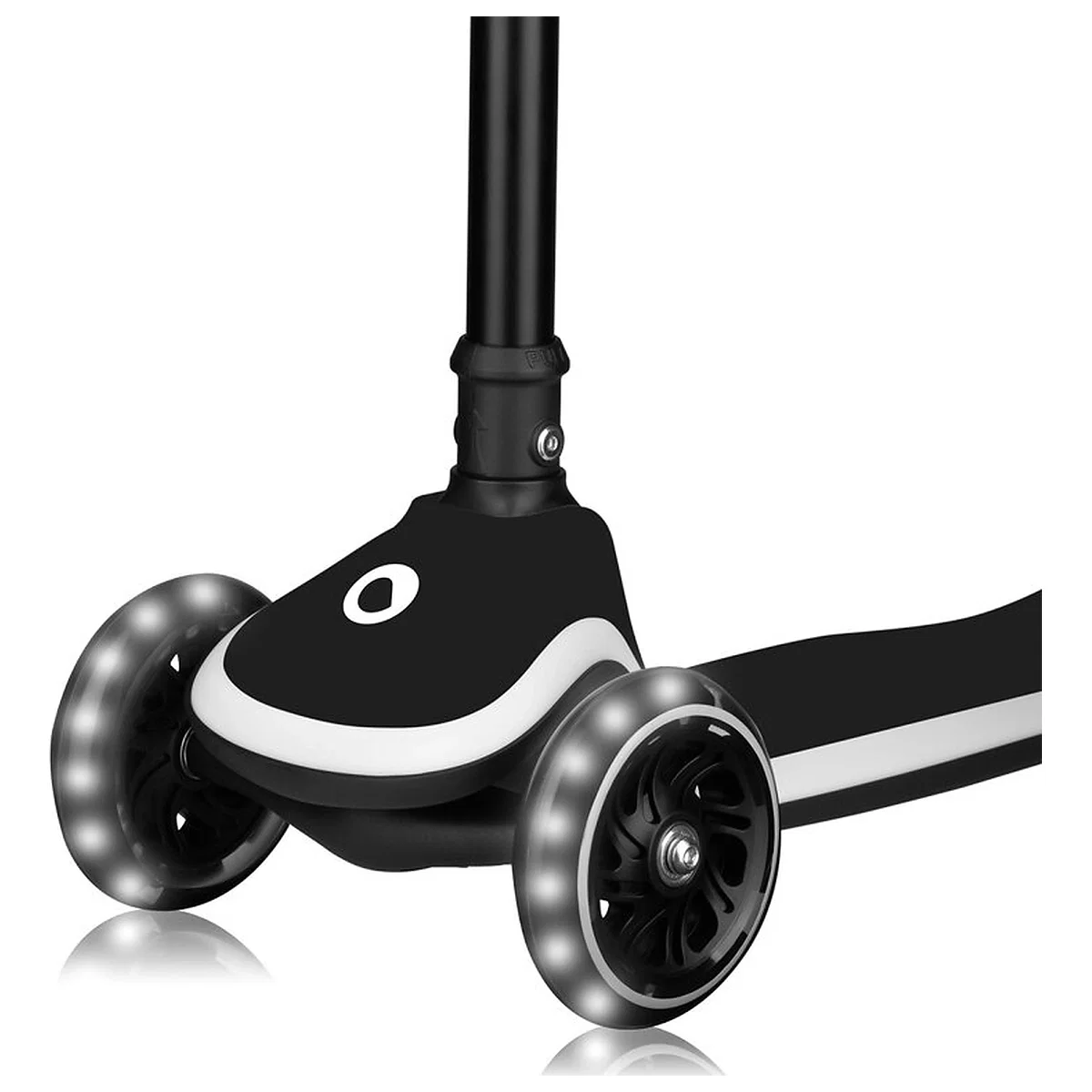 Trotineta pentru copii, Lionelo, Mey, Ultrapliabila, Cu lumini si cosulet, Maner ajustabil pe inaltime, 3 ani+, Pana la 50 Kg, Ultra usor, 2.8 kg, Certificata Intertek, Negru [5]