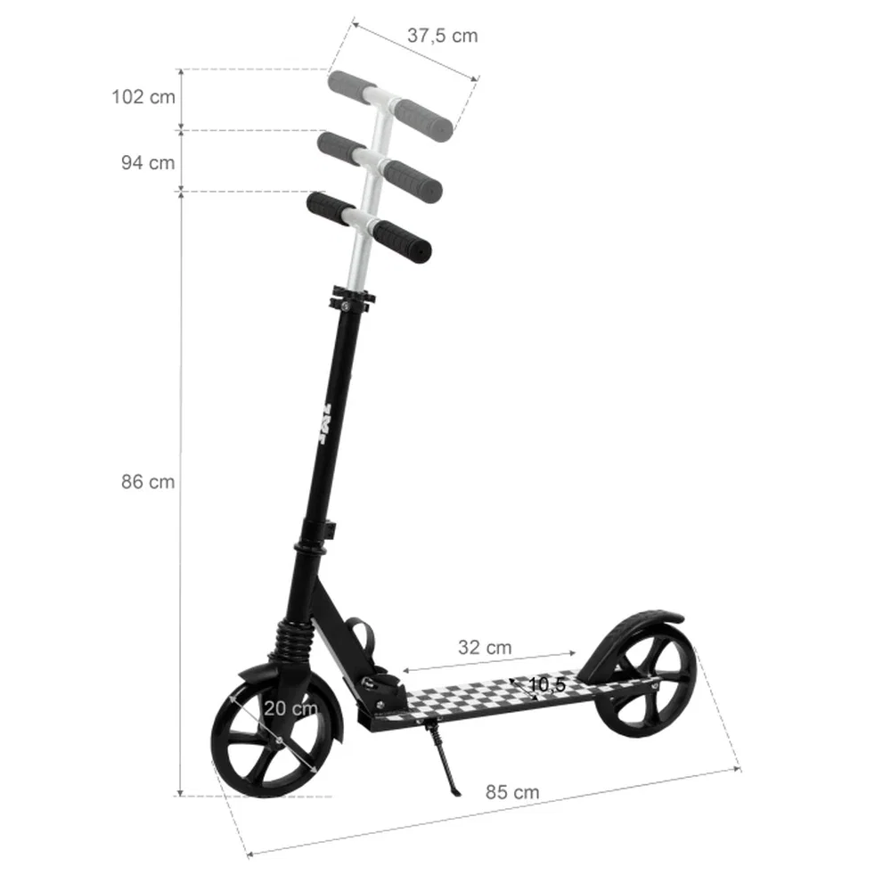 Trotineta pliabila de oras 200 mm DRIFF - Black White WXM 4 ani+ [2]
