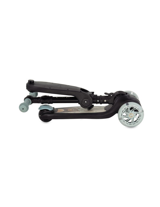 Trotineta transformabila cu sezut pliabil si lumini LED, Momi Debe - Black [5]