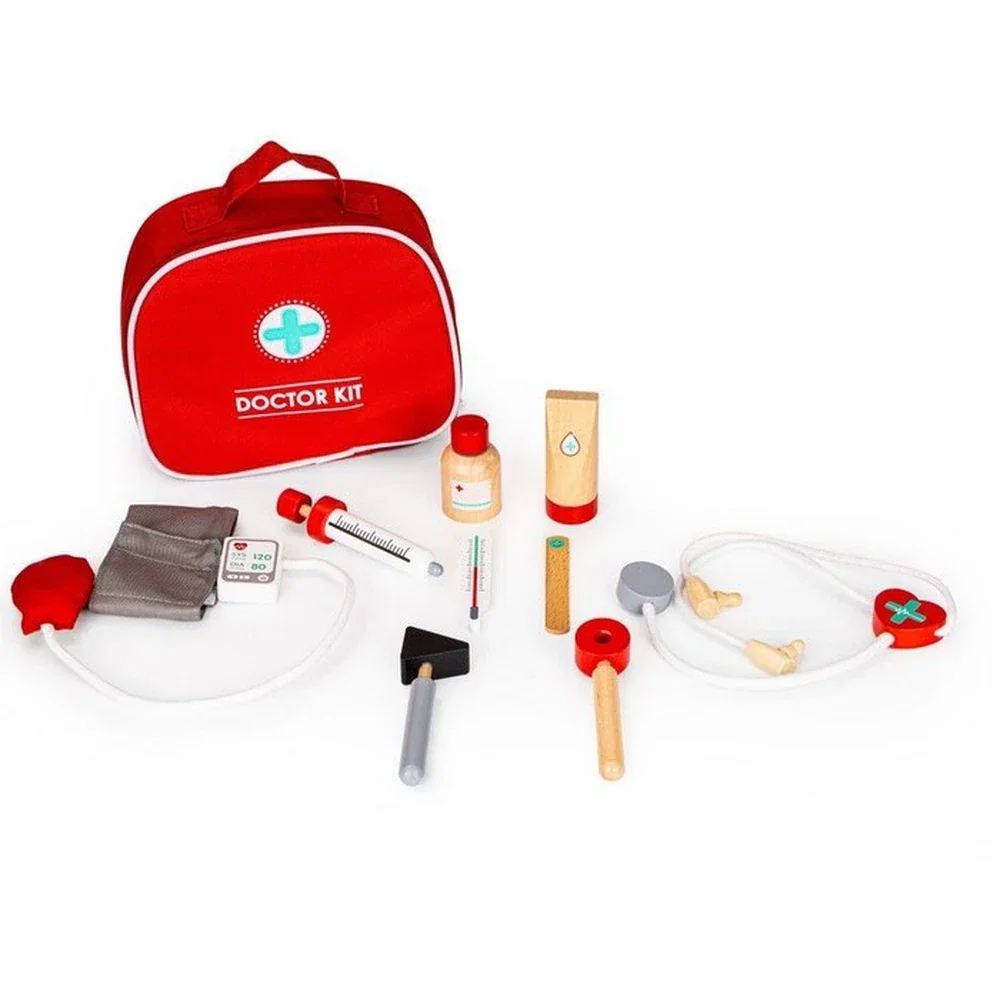 Trusa medicala cu 9 elemente din lemn Ecotoys 3 ani [1]