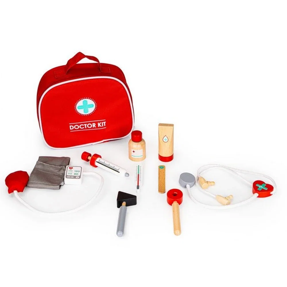 Trusa medicala cu 9 elemente din lemn Ecotoys 3 ani [2]