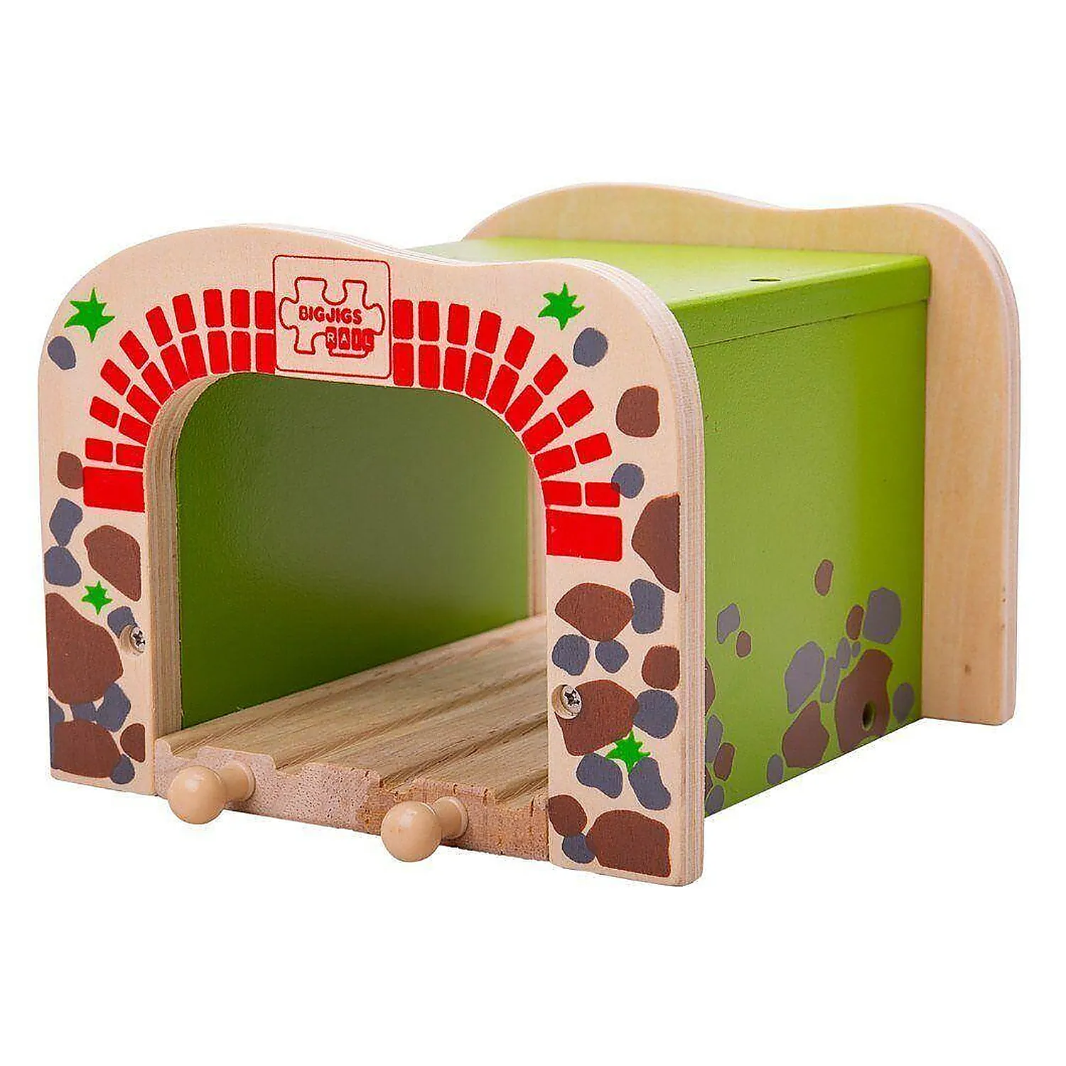 Tunel dublu din lemn BIGJIGS Toys 3 ani+ [1]