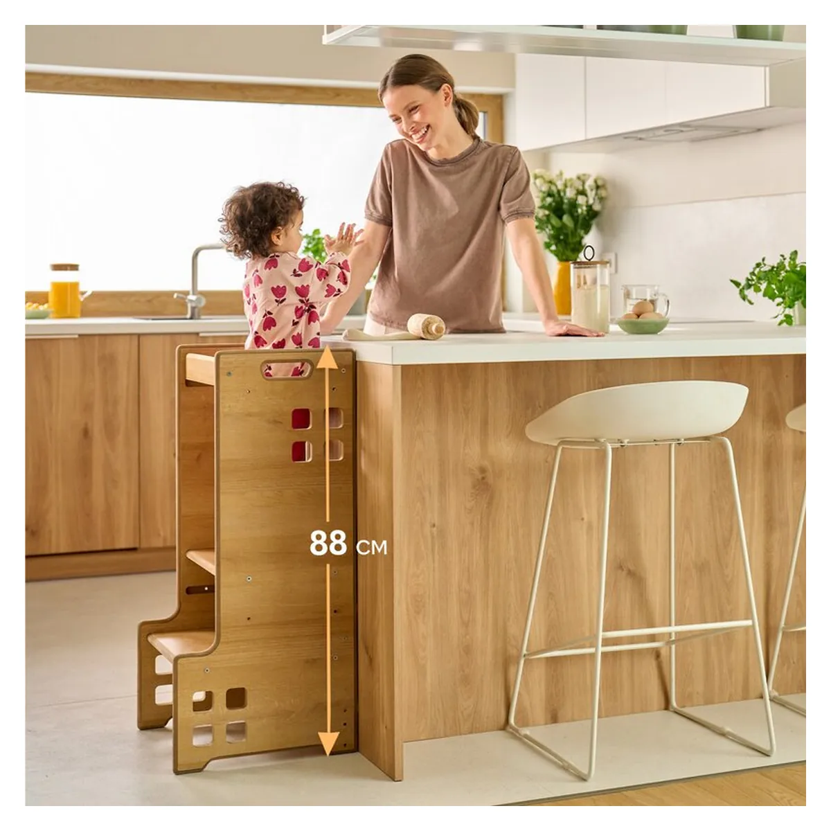 Turn de invatare Montessori, Lionelo, Cass, Functie de raft pentru carti, Alb 12 luni [8]
