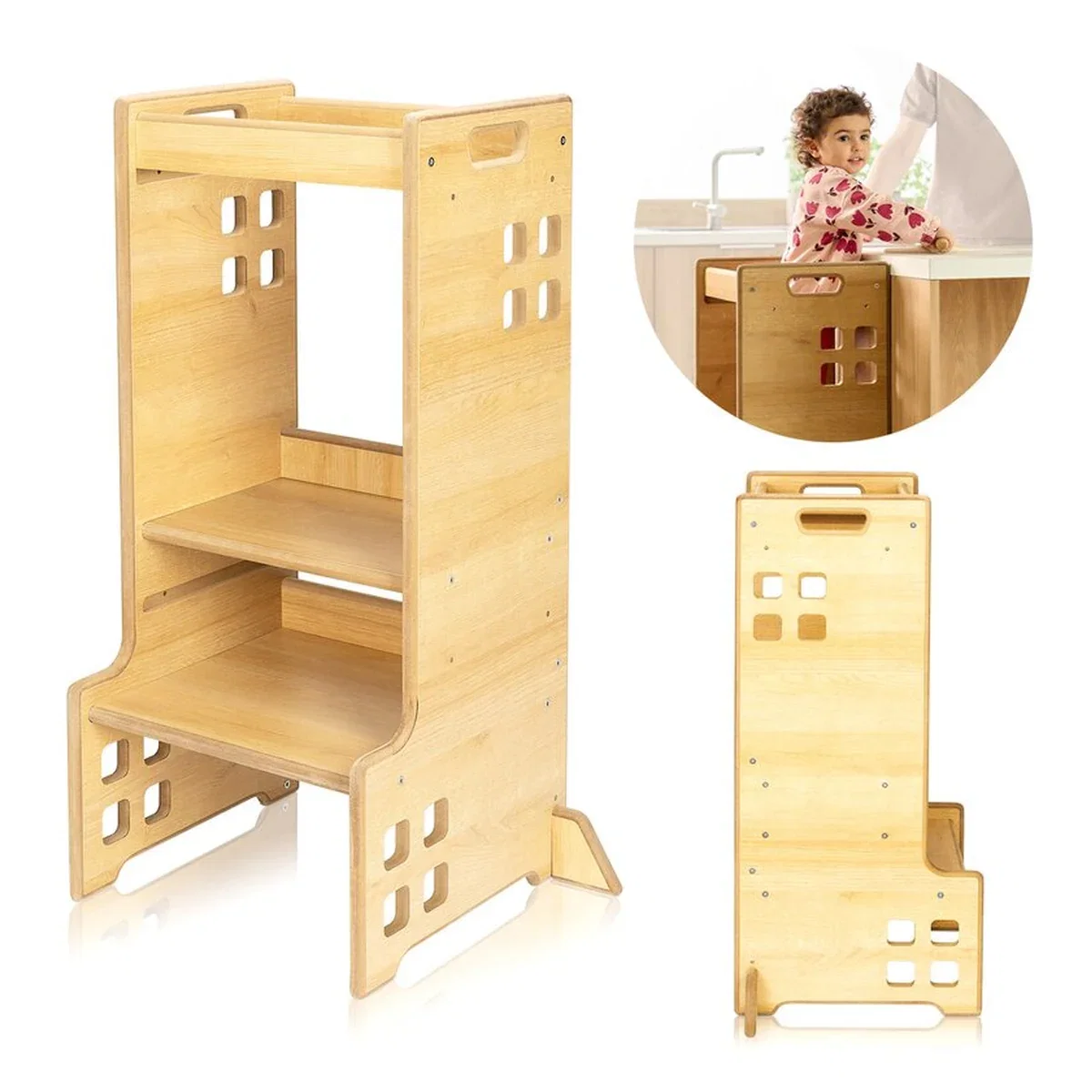 Turn de invatare Montessori, Lionelo, Cass, Functie de raft pentru carti, Natur 12 luni [18]