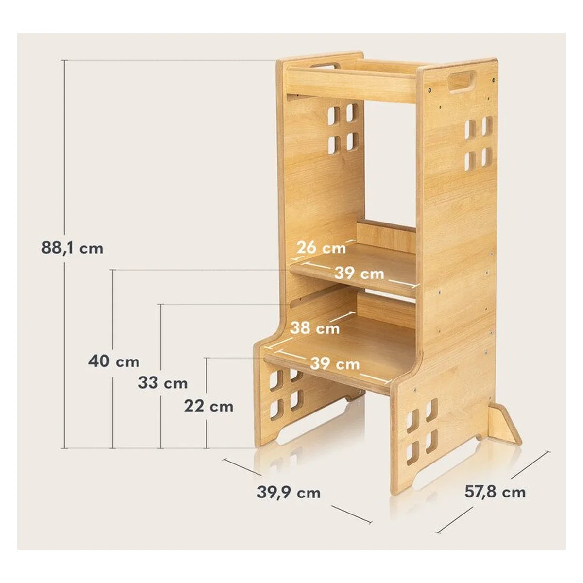 Turn de invatare Montessori, Lionelo, Cass, Functie de raft pentru carti, Natur 12 luni [19]