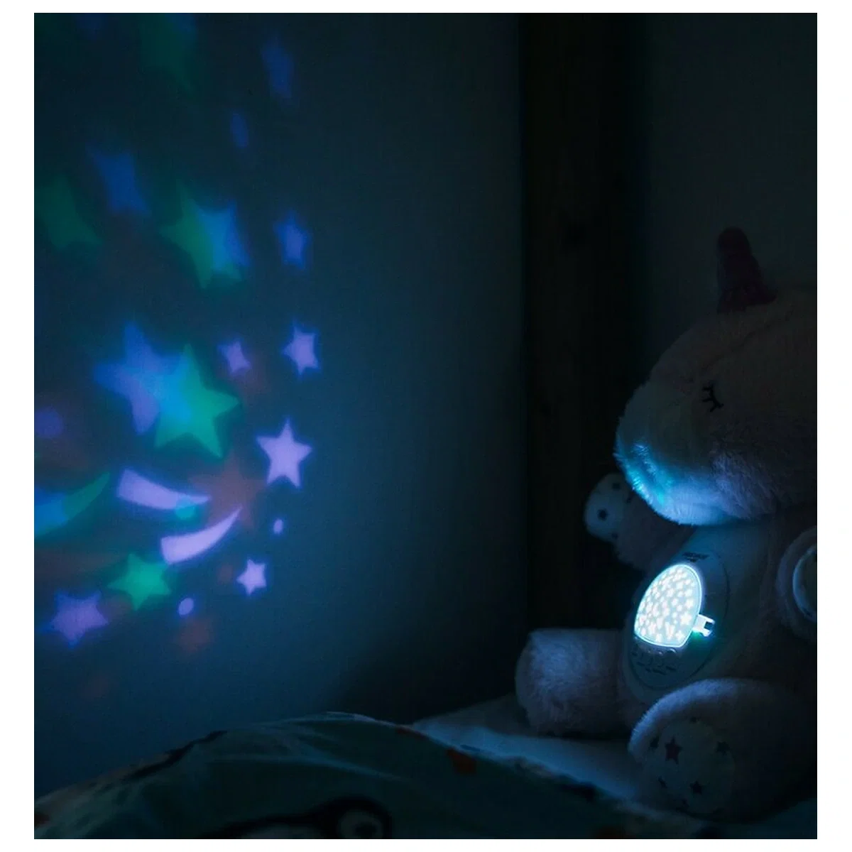 Unicorn Muzical cu Proiector, Free2Play, Cu 7 modele de proiectie, Cu sunete si melodii 0 luni+ [7]