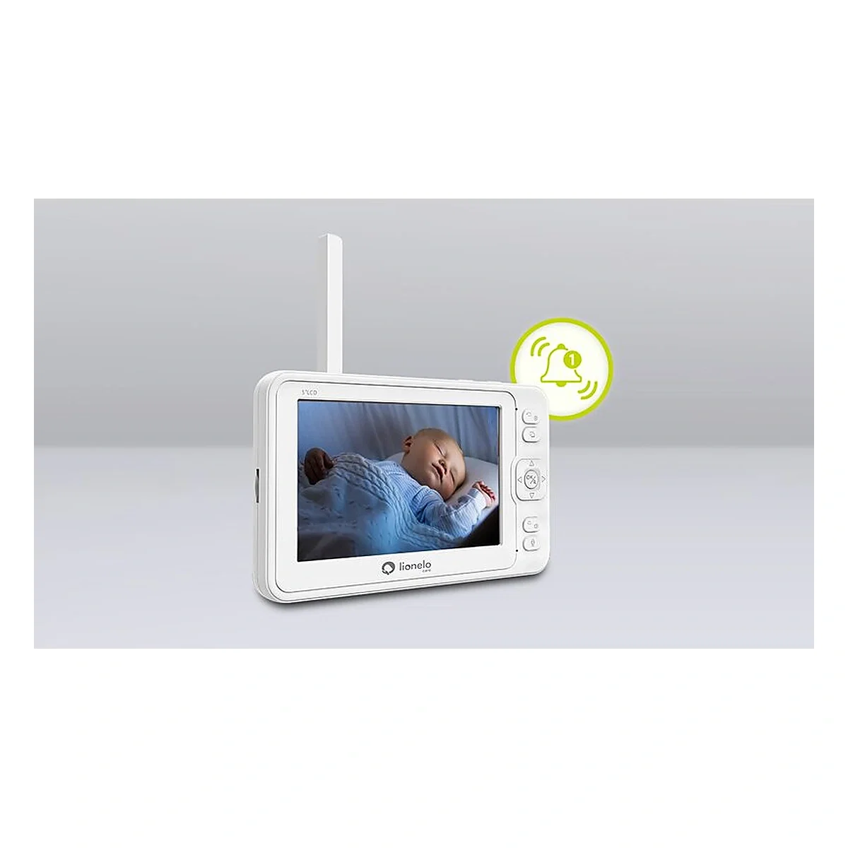 Videofon Babyline 8.3, Cu termometru, Cu melodii, Comunicare in 2 sensuri, Rotire 360 grade, Alb Lionelo [15]