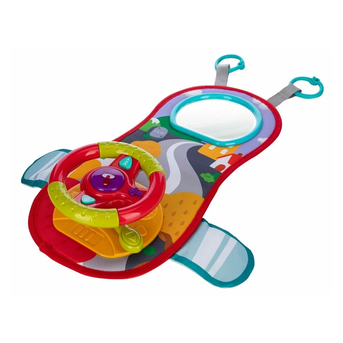 Volan interactiv, Free2Play, Cu sunete si lumini, Cu oglinda, 37x45,5x10,5 cm, 18 luni+, Multicolor [1]