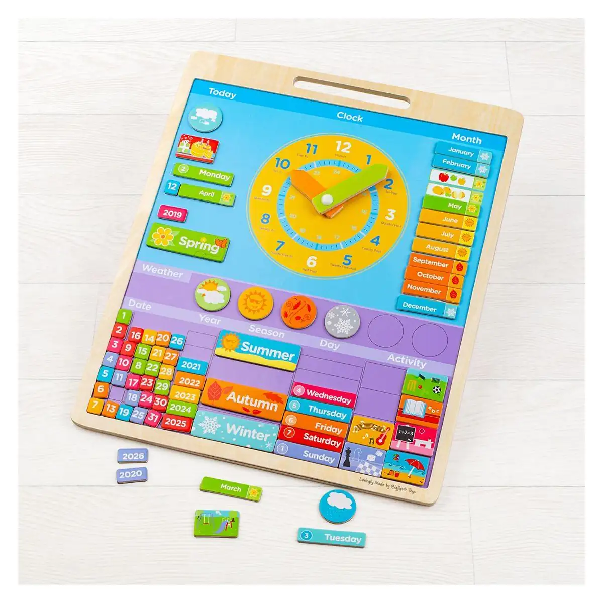Vremea - Calendar magnetic in limba engleza BIGJIGS Toys 8 ani [6]