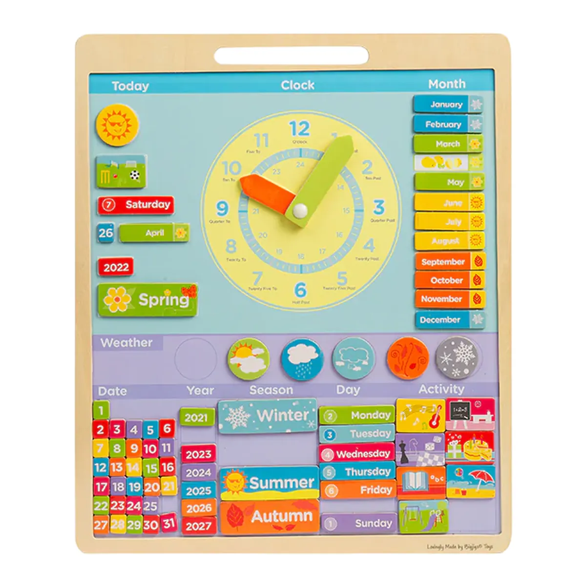 Vremea - Calendar magnetic in limba engleza BIGJIGS Toys 8 ani [3]