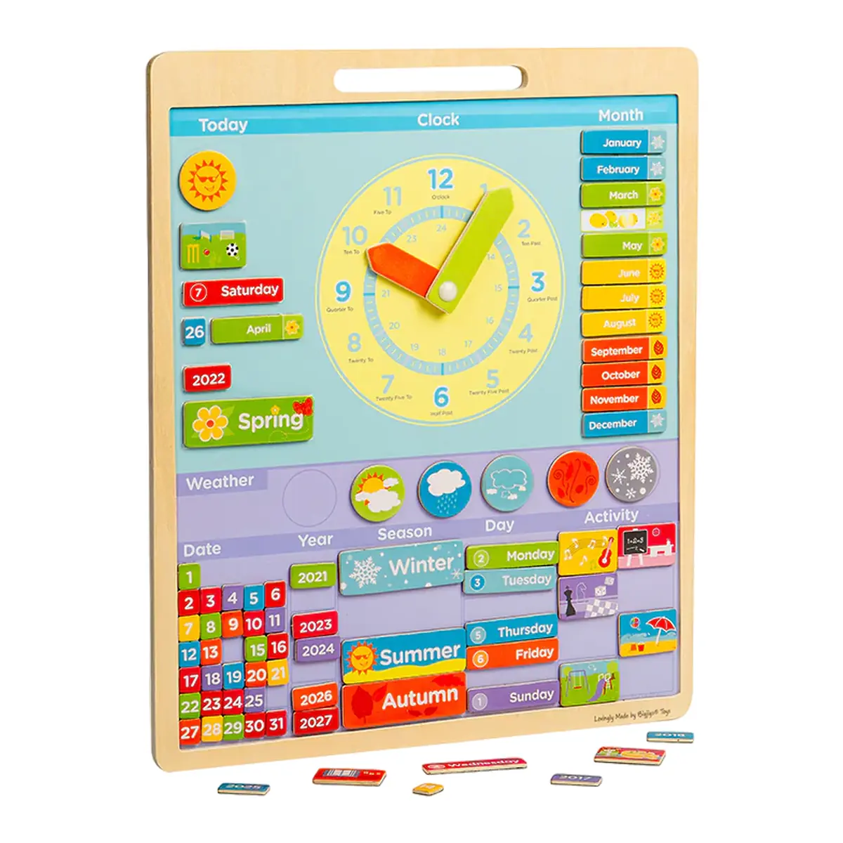Vremea - Calendar magnetic in limba engleza BIGJIGS Toys 8 ani [5]