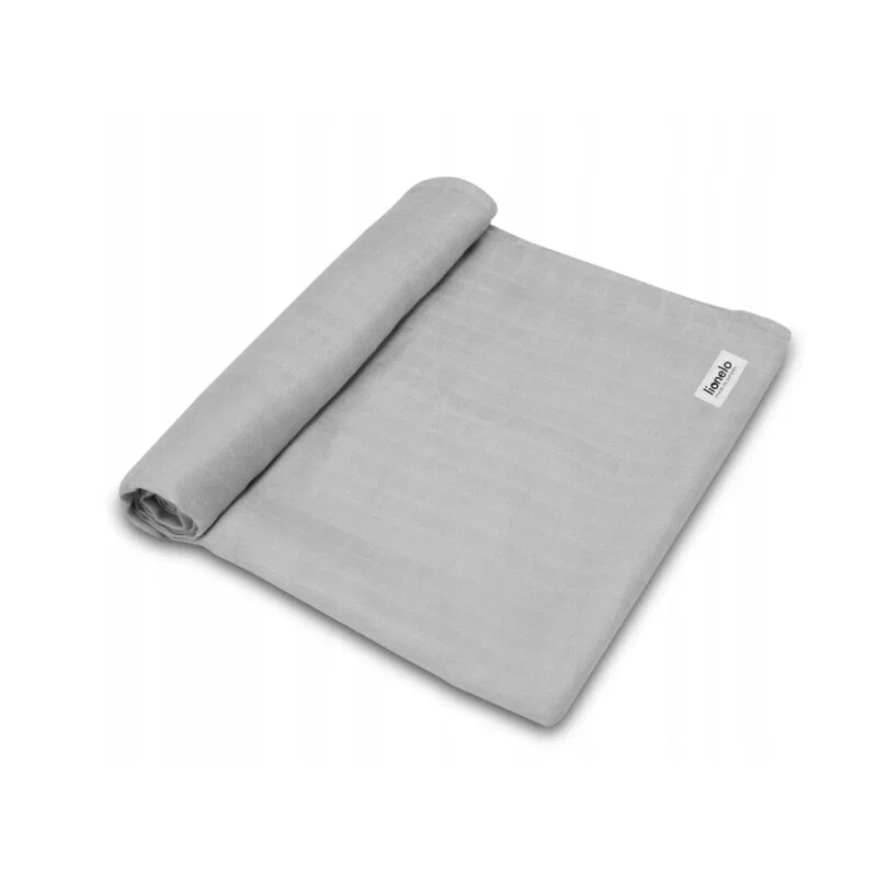 Somnul celor mici - Paturica multifunctionala de infasat, Din bambus, 120x120 cm, Gri Lionelo 2 ani
