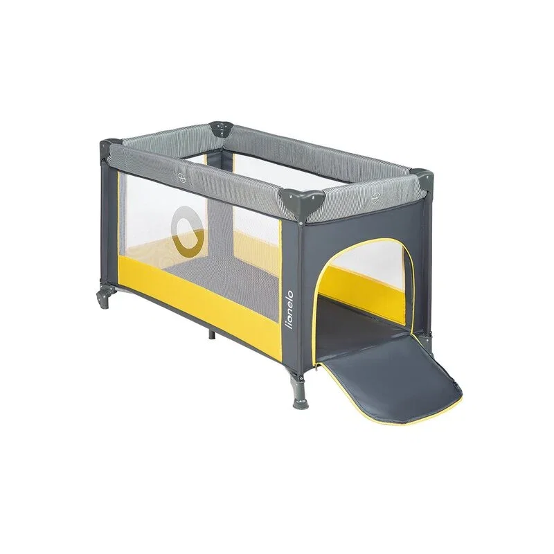 Patuturi pliabile - Lionelo - Patut pliant cu un nivel Stefi, Cu intrare laterala cu fermoar, 2 roti, 120x60 cm, Conform cu standardul