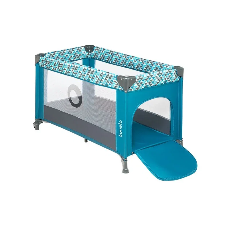 Patuturi pliabile - Lionelo - Patut pliant cu un nivel Stefi, Cu intrare laterala cu fermoar, 2 roti, 120x60 cm, Conform cu standardul
