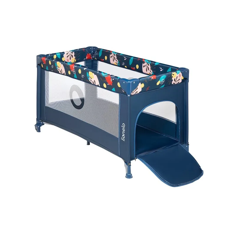 Patuturi pliabile - Lionelo - Patut pliant cu un nivel Stefi, Cu intrare laterala cu fermoar, 2 roti, 120x60 cm, Conform cu standardul