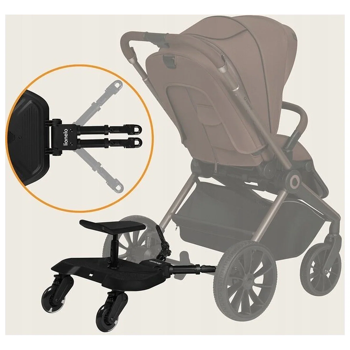 Adaptor universal carucior pentru al doilea copil, Lionelo, Buggy Board, 2 in 1, 3 pozitii reglare sezut pe inaltime, [15]