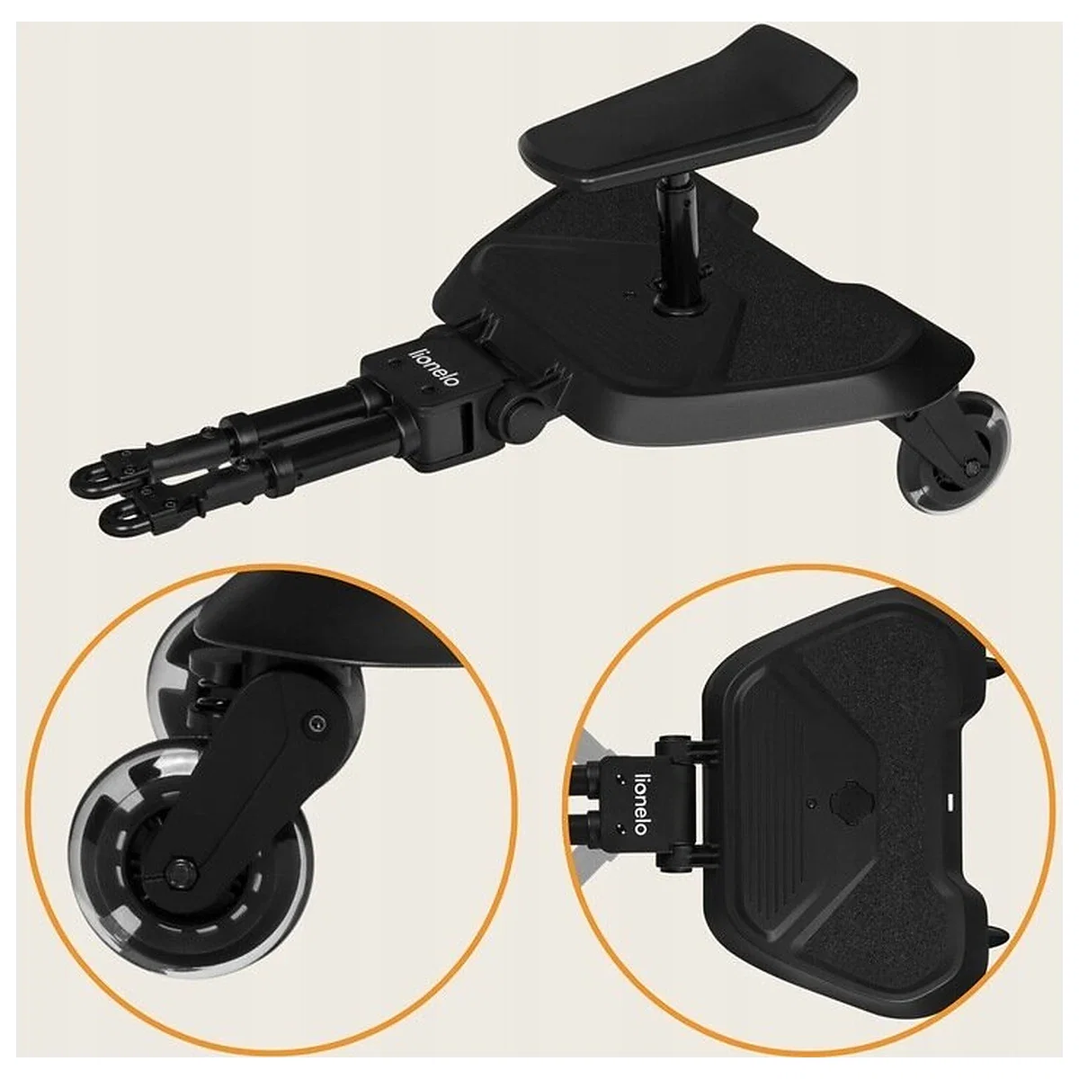 Adaptor universal carucior pentru al doilea copil, Lionelo, Buggy Board, 2 in 1, 3 pozitii reglare sezut pe inaltime, [13]