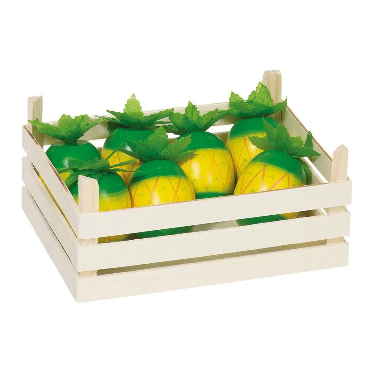 Fructe, legume, alimente - Ananas din lemn in ladita - Goki 3 ani +