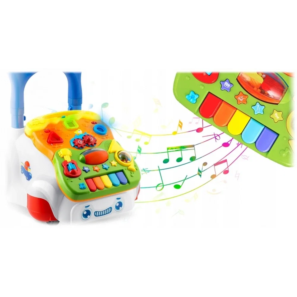 Antemergator 2 in 1 cu diverse activitati si muzica Ricokids - Alb 6 luni+ [1]