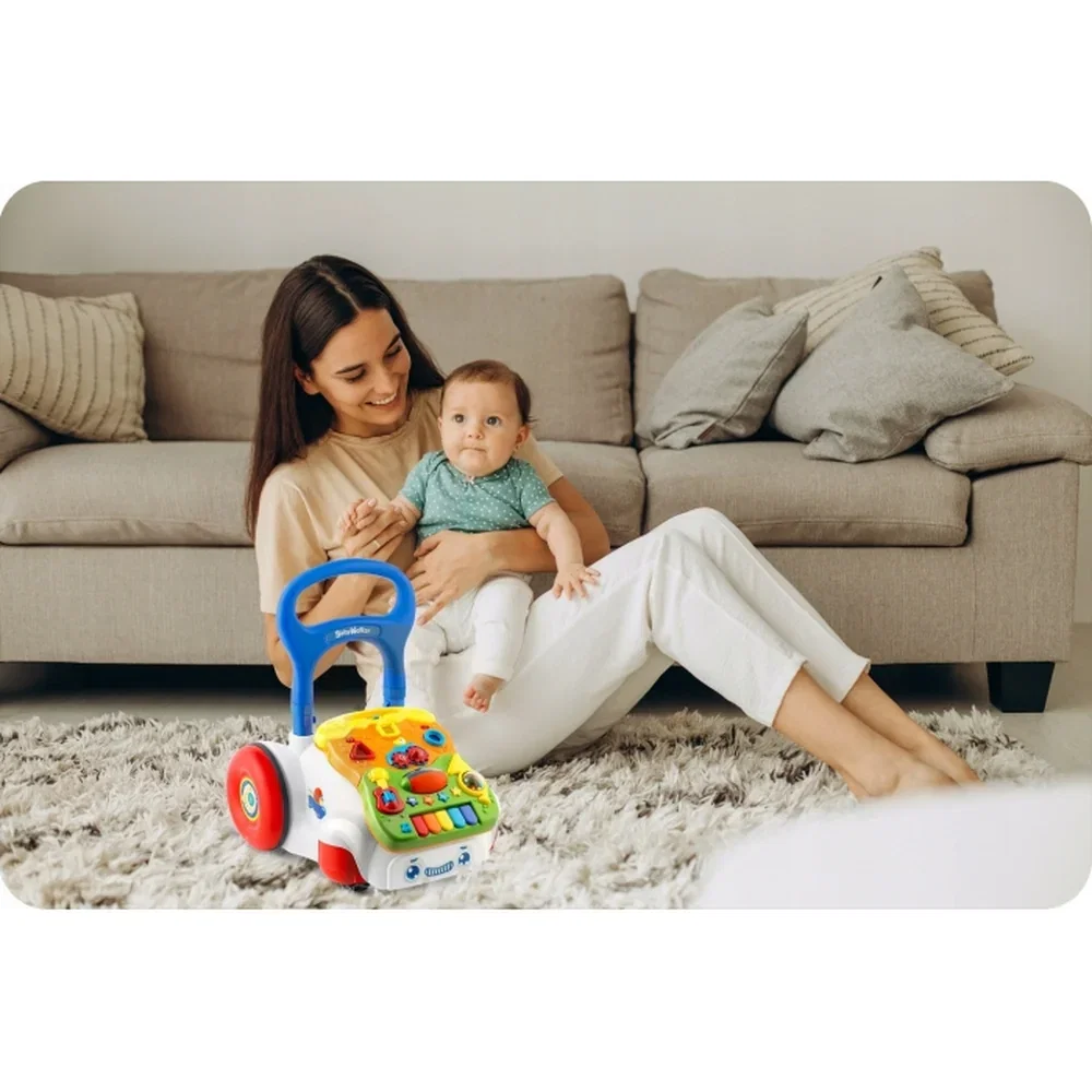 Antemergator 2 in 1 cu diverse activitati si muzica Ricokids - Alb 6 luni+ [6]