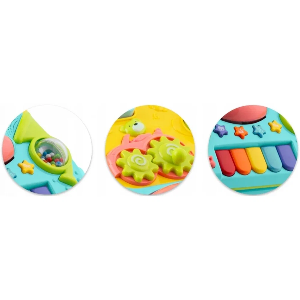 Antemergator 2 in 1 cu diverse activitati si muzica Ricokids - Turcoaz 6 luni+ [5]