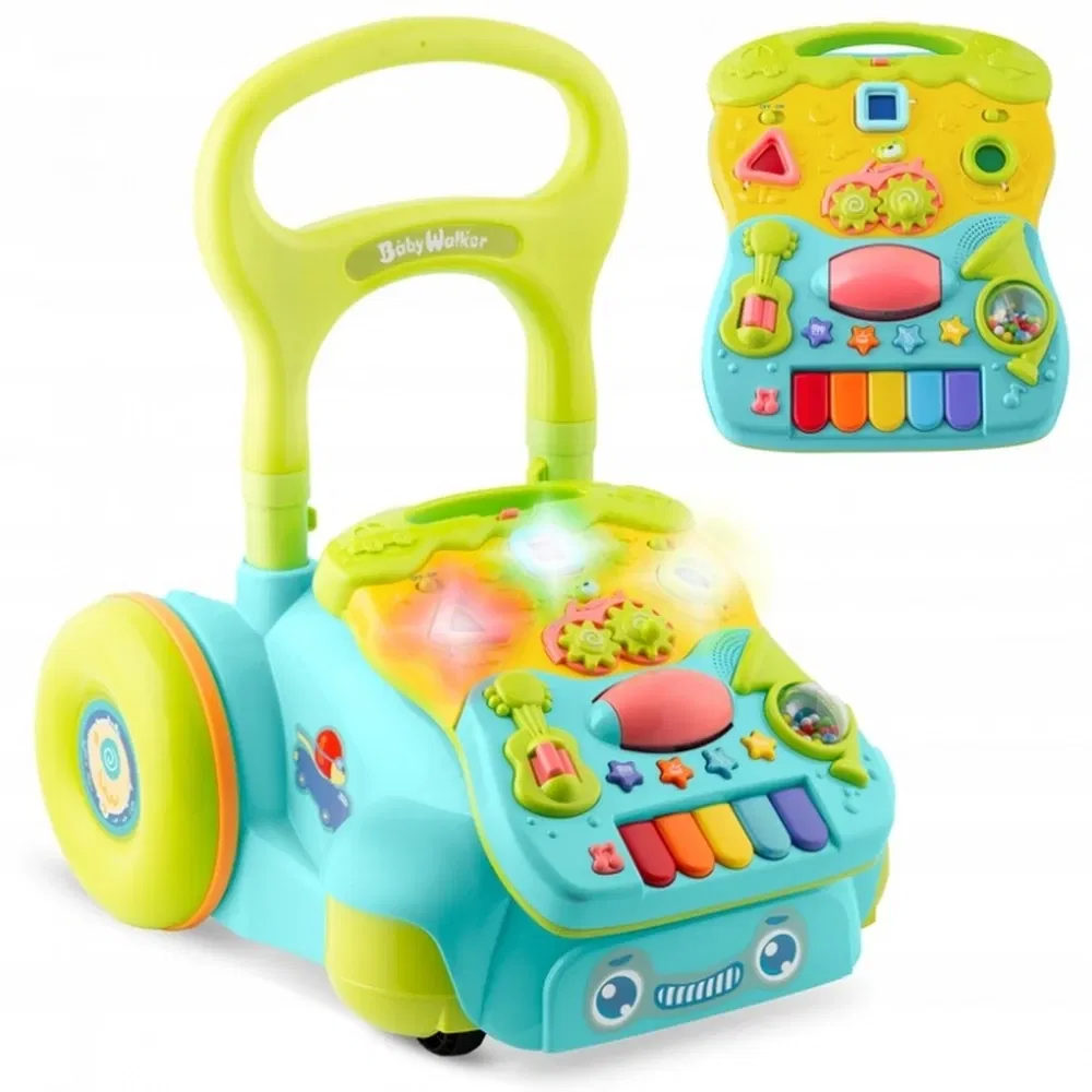 Antemergatoare - Antemergator 2 in 1 cu diverse activitati si muzica Ricokids - Turcoaz