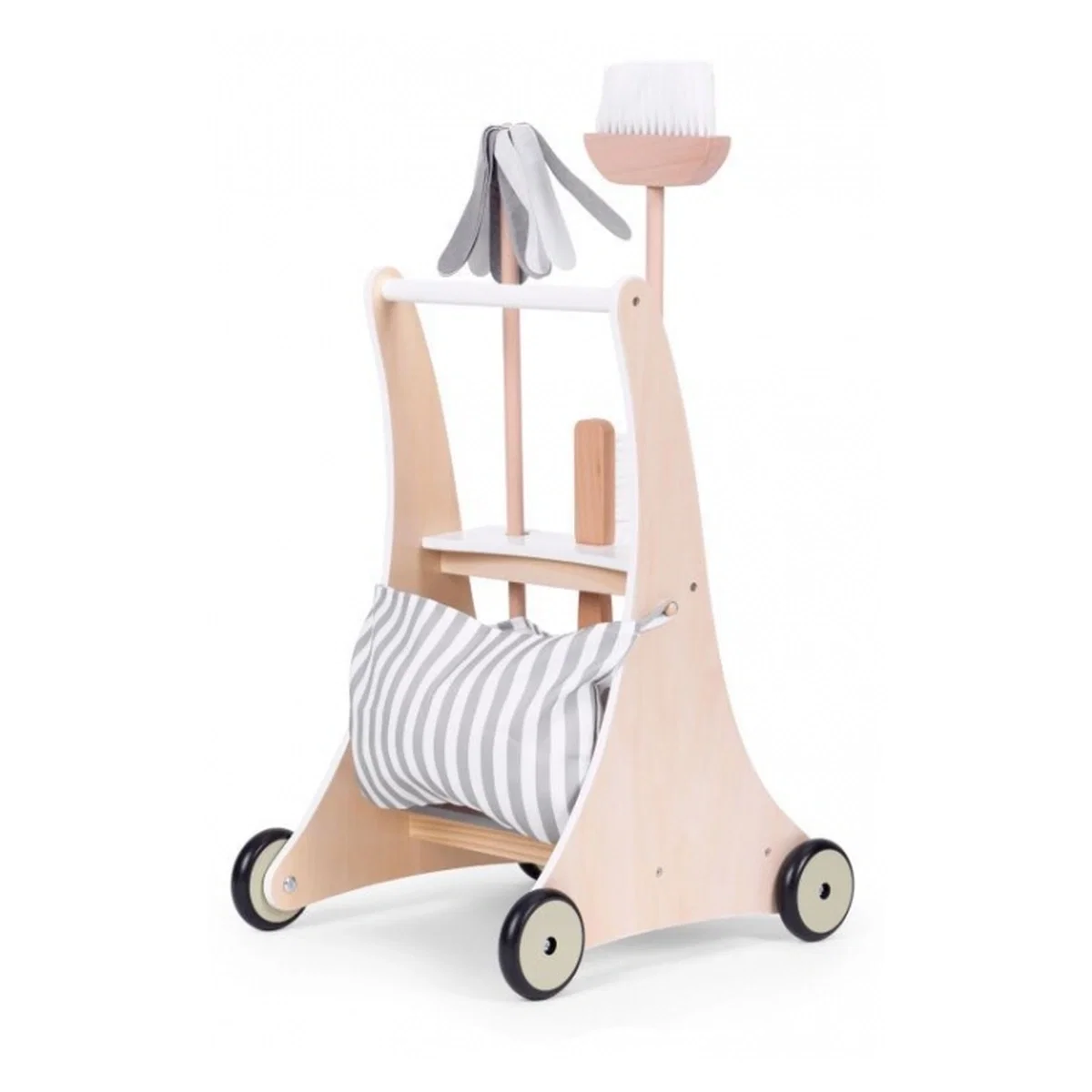 Antemergator din lemn cu aspirator si elemente pentru curatenie Ecotoys 1 an+ [5]