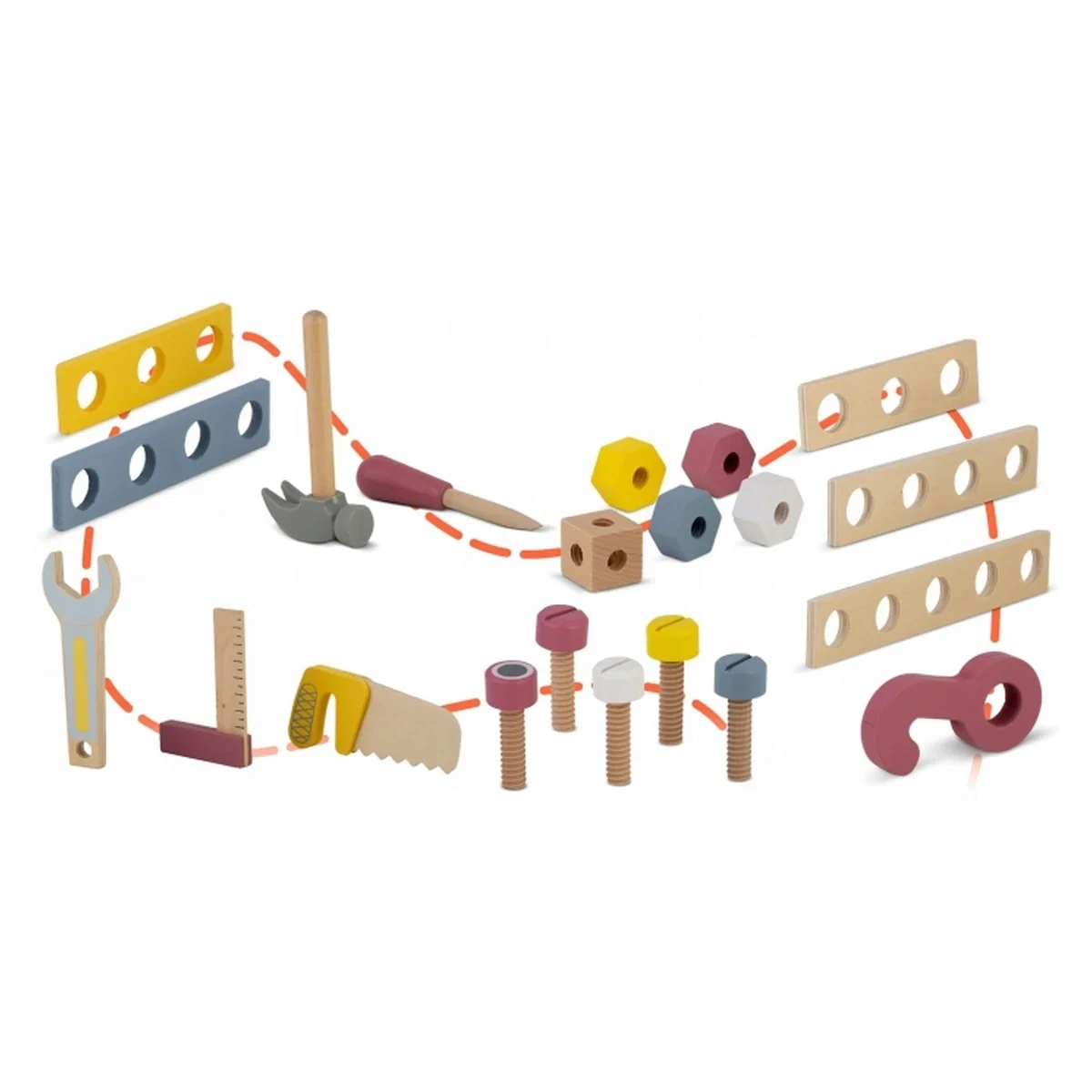 Antemergator din lemn tip atelier si diverse activitati, 40 x 28 x 43 cm, Ricokids 12 luni+ [4]