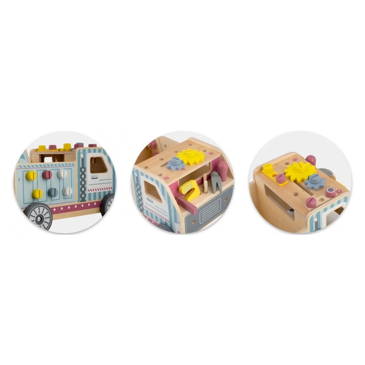 Antemergator din lemn tip atelier si diverse activitati, 40 x 28 x 43 cm, Ricokids 12 luni+ [5]