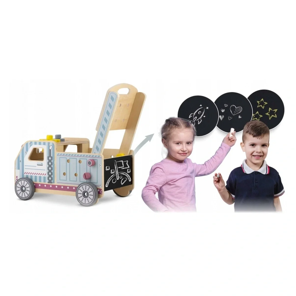 Antemergator din lemn tip atelier si diverse activitati, 40 x 28 x 43 cm, Ricokids 12 luni+ [3]