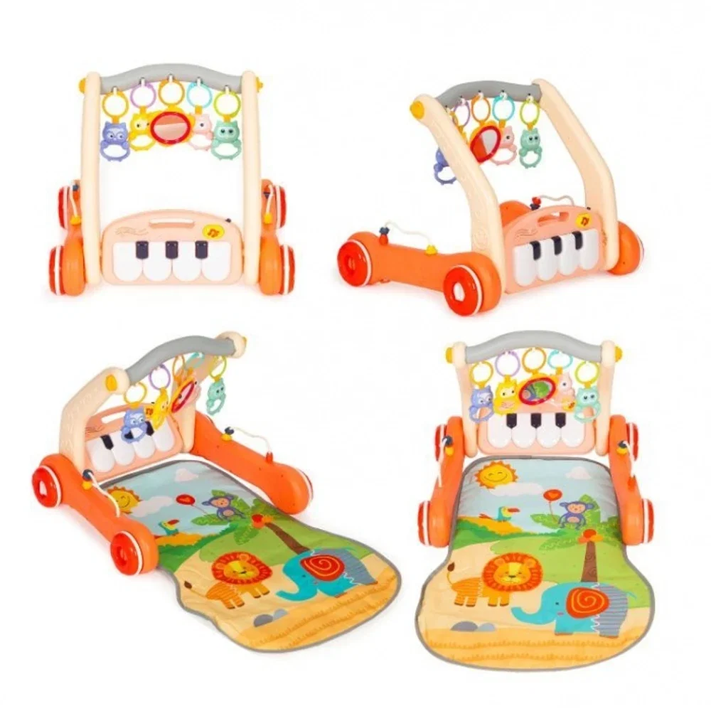 Jucarii bebelusi - Antemergator educational 2 in 1 cu salteluta de joaca Huanger