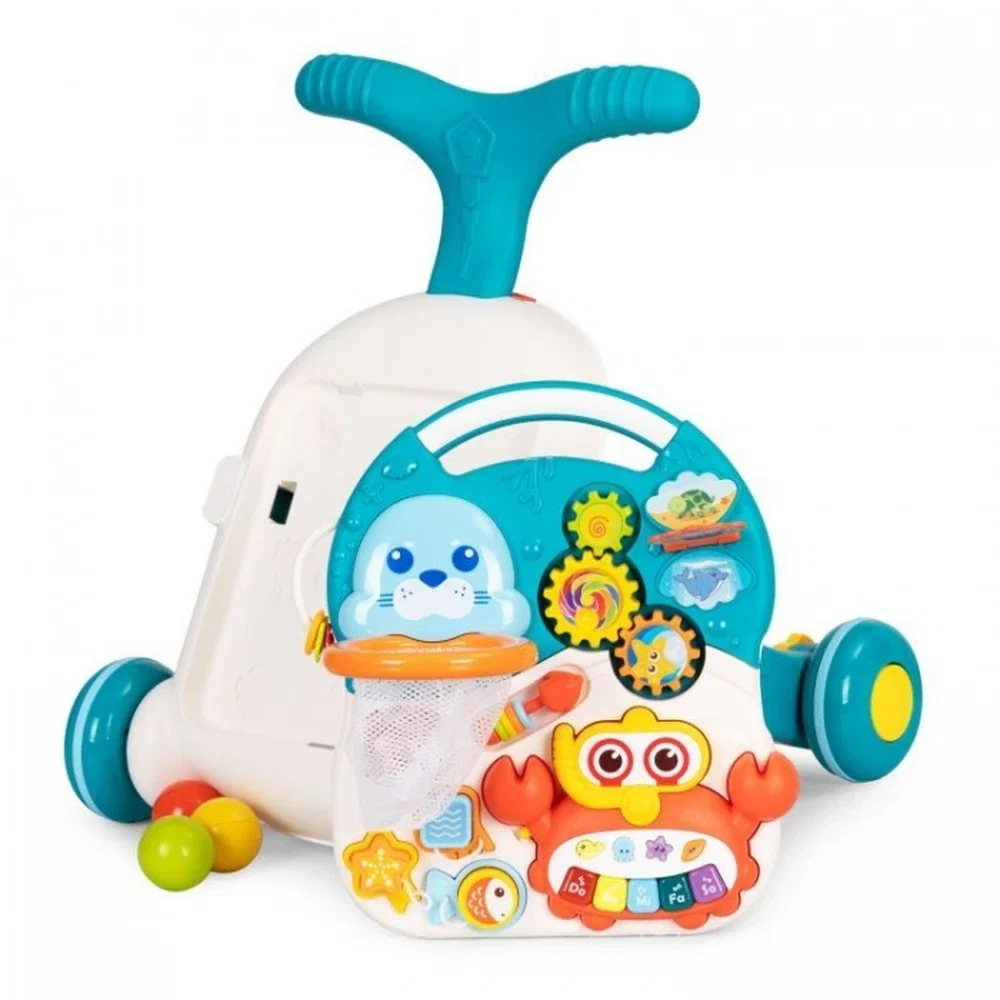 Antemergator educational 2 in 1 Huanger - Alb cu albastru 12 luni+ [2]