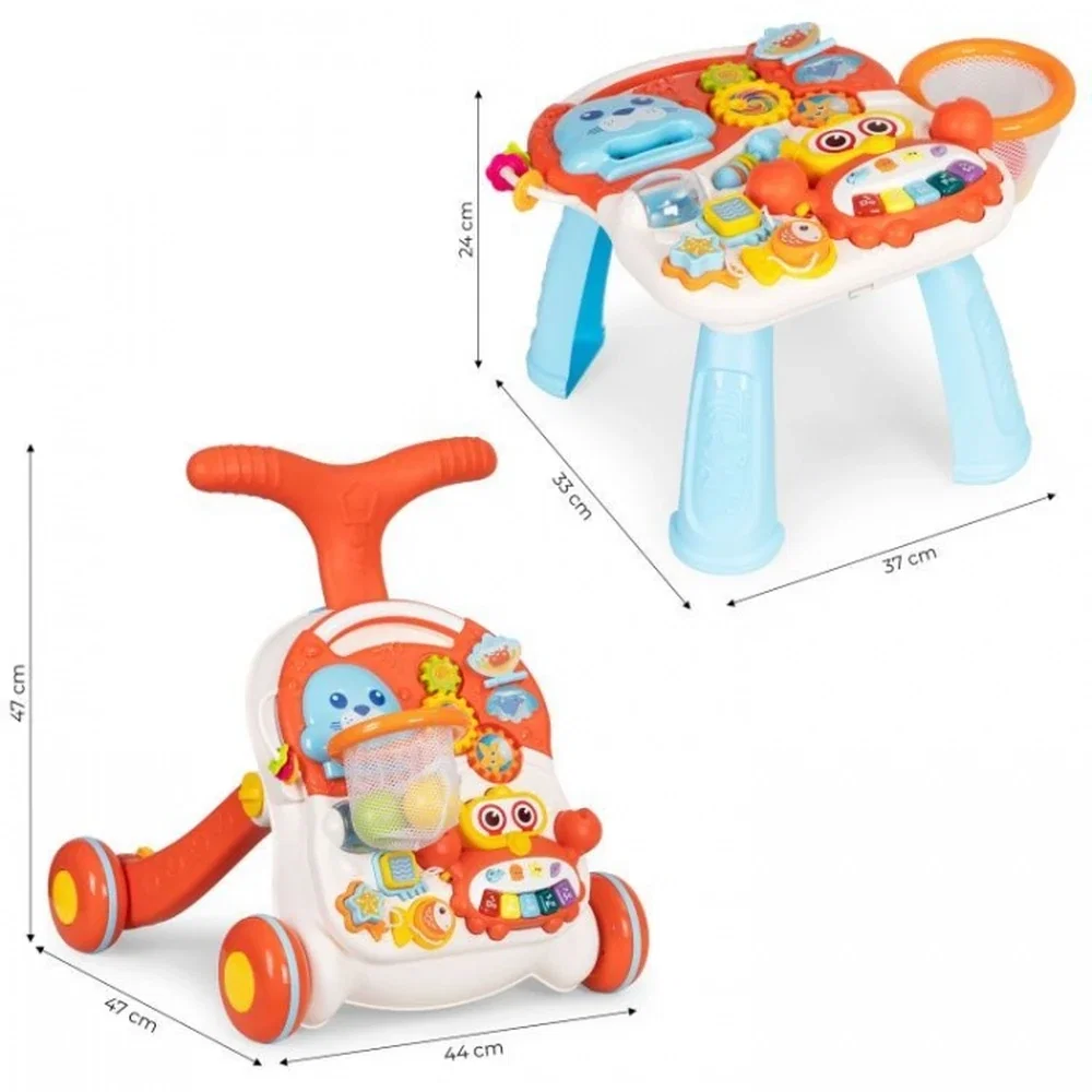 Antemergator educational 2 in 1 Huanger - Alb cu rosu 12 luni+ [6]