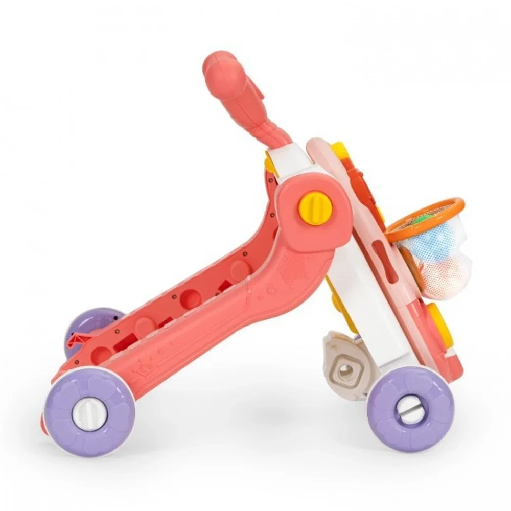 Antemergator educational 4 in 1 (antemergator, masuta, trotineta, bicicleta) Huanger - Roz 12 luni+ [5]