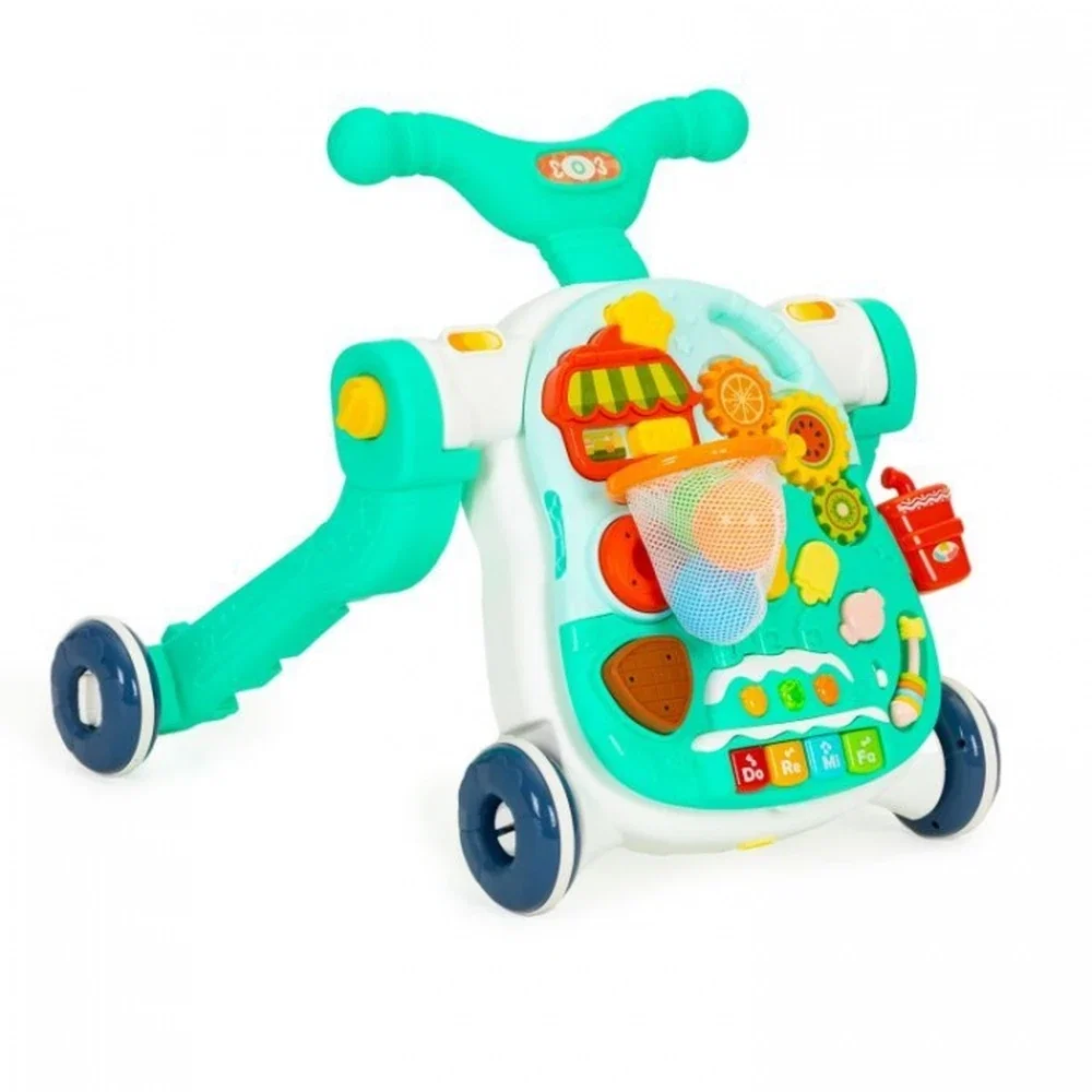 Jucarii bebelusi - Antemergator educational 4 in 1 (antemergator, masuta, trotineta, bicicleta) Huanger - Verde 12 luni+
