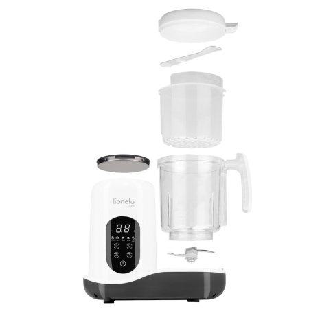 Aparat de gatit, Lionelo, BabyMenu, 5 in 1, Cu gatire la abur, dezghetare, amestecare, incalzire, sterilizare, Cu recipient din tritan, Alb [16]
