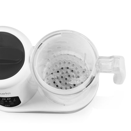 Aparat de gatit, Lionelo, BabyMenu, 5 in 1, Cu gatire la abur, dezghetare, amestecare, incalzire, sterilizare, Cu recipient din tritan, Alb [15]