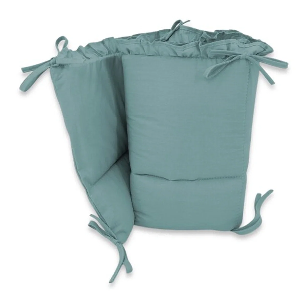 Camera copilului - Aparatoare pentru patut, MimiNu, bumbac, 180x30 cm, Colectia Royal, Nepal Green
