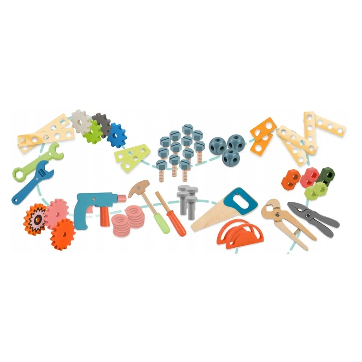 Atelier de lucru din lemn cu accesorii incluse, 60 x 30 x 75.5 cm, Ricokids 3 ani+ [3]