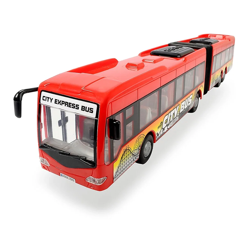 Masinute, trenulete, avioane - Autobuz Dickie Toys City Express Bus rosu 3 ani +